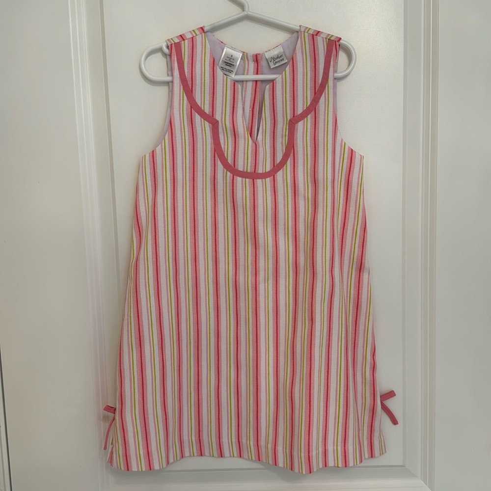 Mother Goose Girl Pink Striped Dress, Size 5